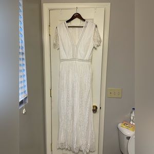 White Lace Maxi Dress